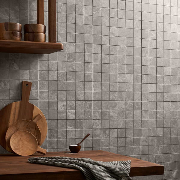 Thor Fossil Gray 2x2 Matte Porcelain Mosaic Tile