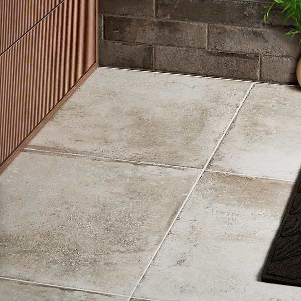Seville Olimpia White 24x24 Travertine Look Matte Porcelain Tile
