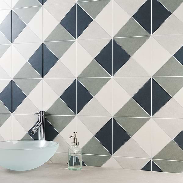 Auteur Diamond Navy Matte 9x9 PorcelainTile
