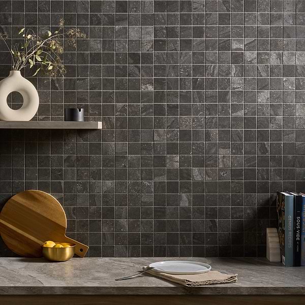Santo Charcoal Black 2x2 Matte Porcelain Mosaic Tile