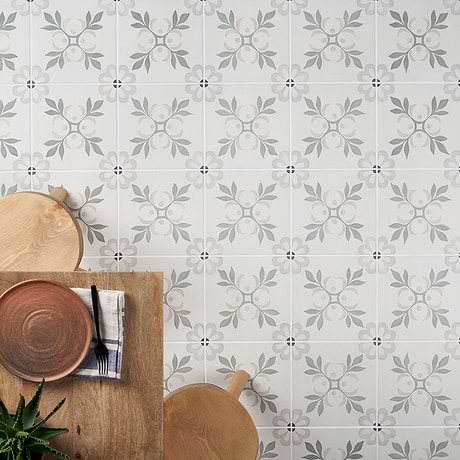 Lapaz Blossom Green 9x9 Matte Porcelain Tile