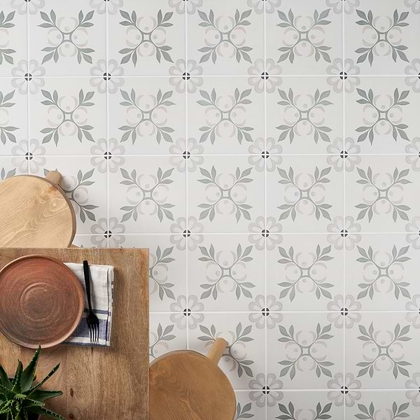 Lapaz Blossom Green 9x9 Matte Porcelain Tile