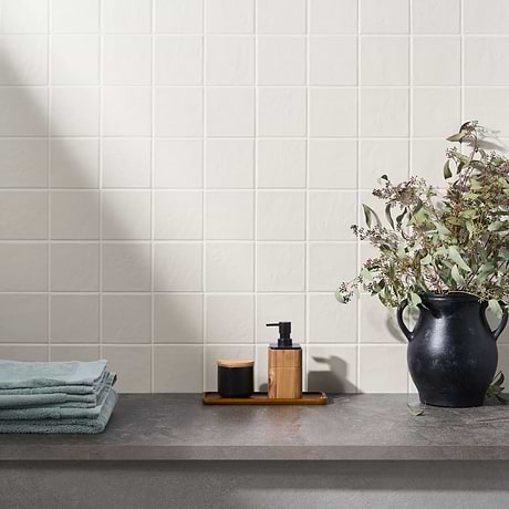Stacy Garcia Valenova White 5x5 Matte Ceramic Tile
