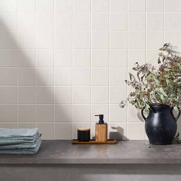 Stacy Garcia Valenova White 5x5 Matte Ceramic Tile