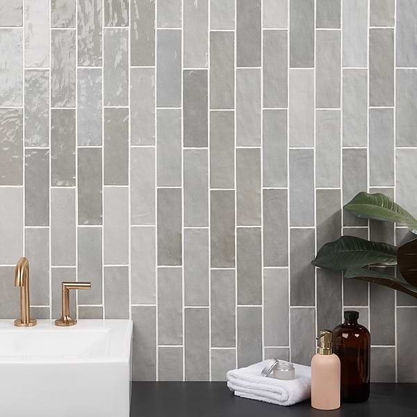 Portmore Gray 3x8 Glossy Ceramic Subway Tile