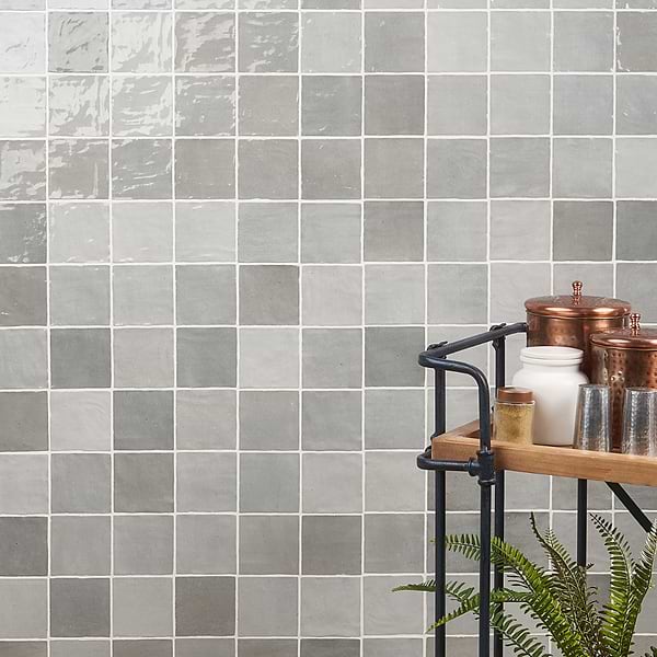 Portmore Gray 4x4 Glossy Ceramic Tile