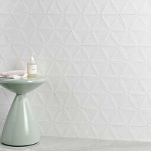 Bellami Triangulo Bianco White 4x5 Glossy Ceramic Wall Tile