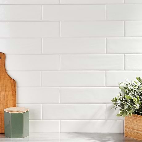 Chance White 2x10 Glossy Ceramic Tile