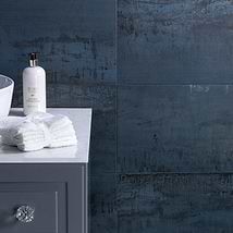 Angela Harris Inspira Oxide Metallic Blue 12x24 Matte Porcelain Tile