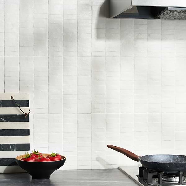 Rework Plaster White 3x12 Matte Porcelain Tile