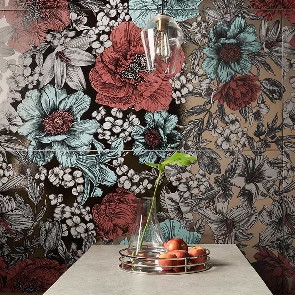 Marigold Garnet Red 24x48 Artisan Decor Metallic Matte Porcelain Tile