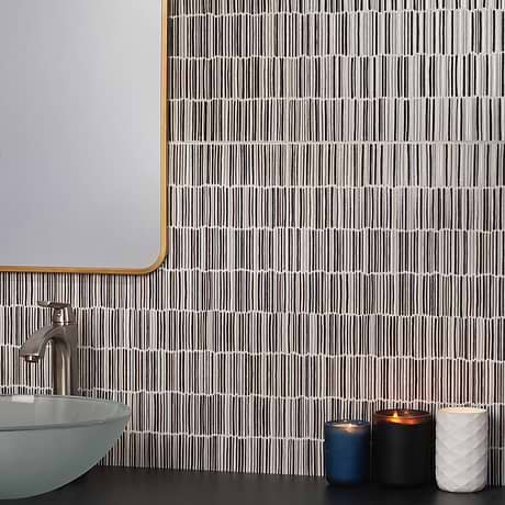 Setana White 12x24 Artisan Decor Porcelain Tile