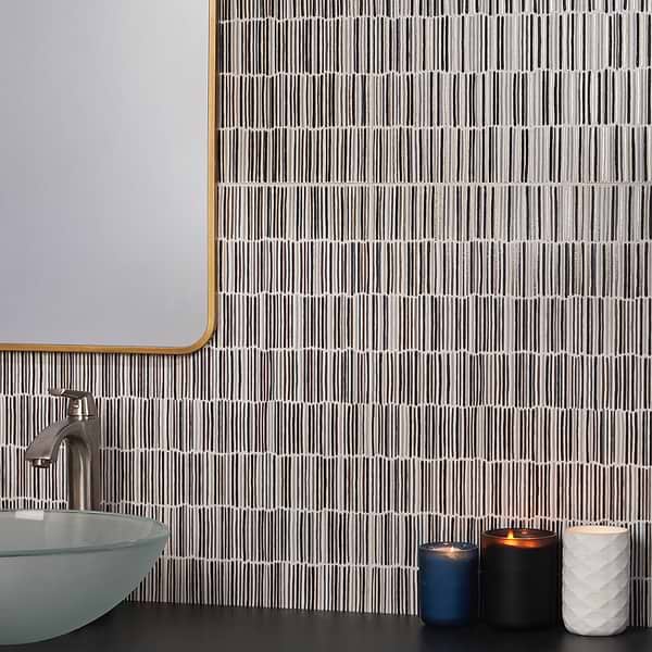Setana White 12x24 Artisan Decor Porcelain Tile