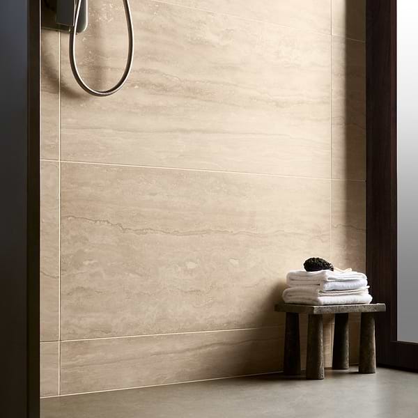 Ivory Travertine Premium 18x36 Vein Cut Filled Honed Tile