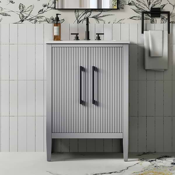 Juelle Gray 24" Single Vanity with Cultured Marble Top