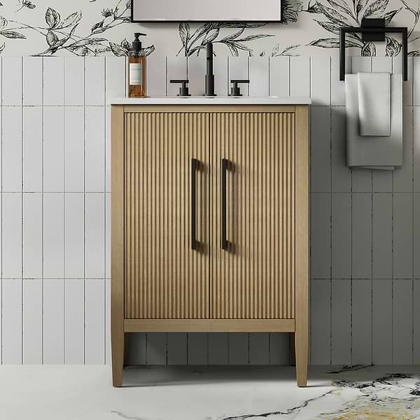 Juelle Honey Oak 24" Single Vanity with Cultured Marble Top