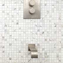 Calacatta 3/4x3/4 Squares Polished Marble Mosaic Tile