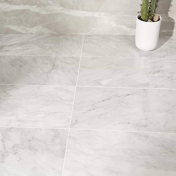 Sample of Asian Statuary 12x24 Polished Marble Tile [$11.55 per sq. ft.]
