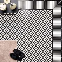 Monroe Border Calacatta and Black Jade 7.87x8.30 Marble Mosaic Tile