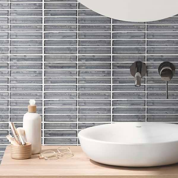 Maya Stacked Midnight Mosaic Tile
