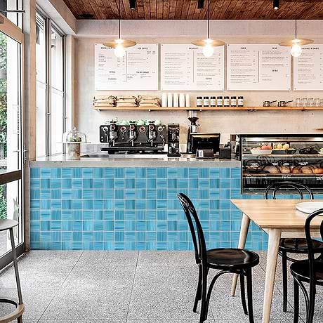 Bimini Aqua 3x3 Polished Glass Mosaic