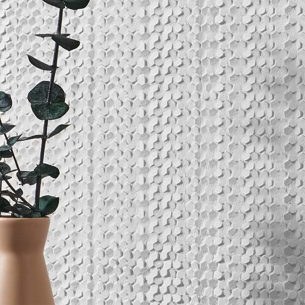 Sound Echo 3D White Resin Mosaic Tile