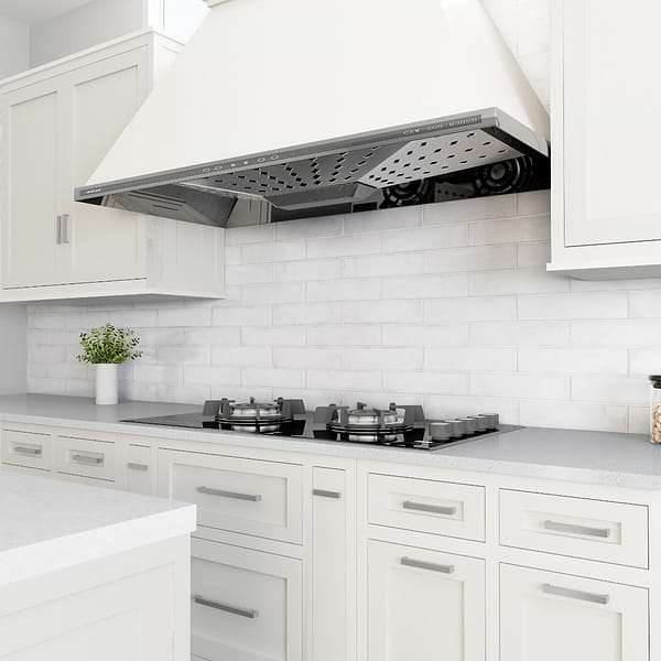 Alisa Cloud White 3x12 Frosted Subway Glass Tile