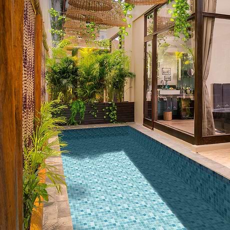 Marley Sea Blue 2x2 Polished Glass Mosaic