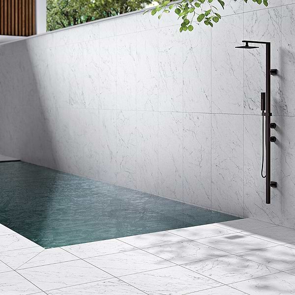 Paleo Marble White 24x24 Textured Porcelain 2CM Outdoor Paver