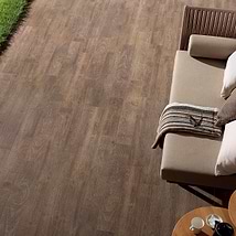 Spruce Plank Rustic Walnut 12X48 Textured Wood Look Porcelain 2CM Outdoor Paver