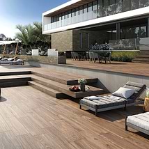 Spruce Plank Classic Brown 12X48 Textured Wood Look Porcelain 2CM Outdoor Paver