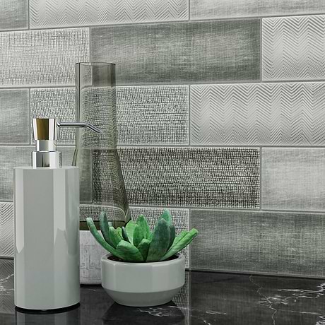 Splendor Gray 4x12 Polished Ceramic Subway Wall Tile