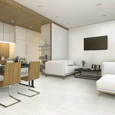 Miles Bright White 18x36 Matte Porcelain Tile