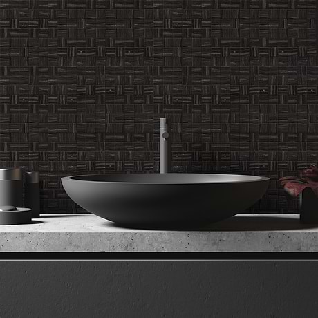 Miles Universe Black 2x2 Matte Porcelain Mosaic