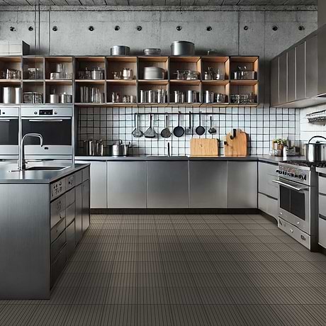 Elemental Tread Pewter Brown 6x6 Ceramic Quarry Tile