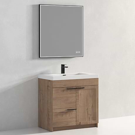 Mona 36" Classic Oak Vanity And Counter