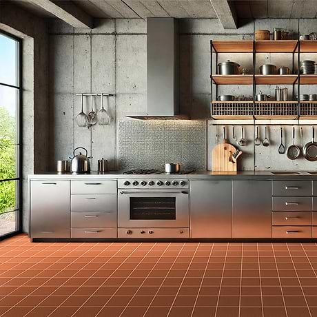 Elemental Ironspot Red 6x6 Ceramic Quarry Tile