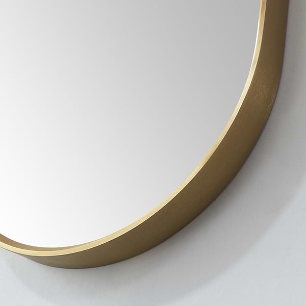 Olinda Brushed Gold 18x48" Framed Oval Mirror