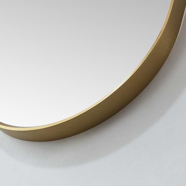Olinda Brushed Gold 20x36" Framed Oval Mirror