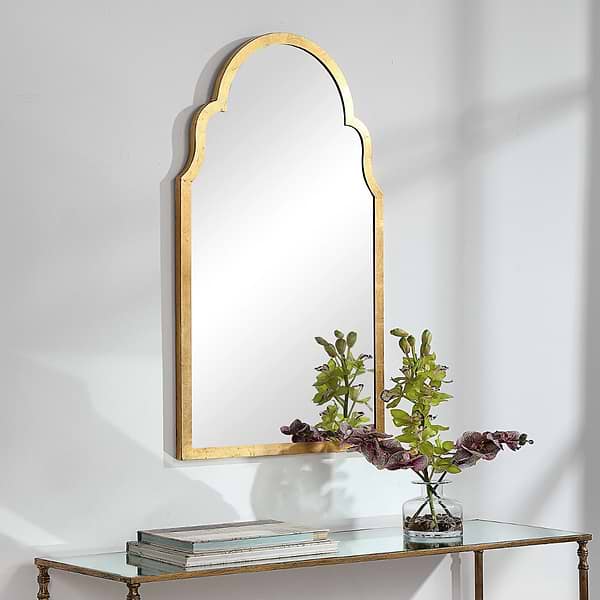 Rialto Medina Gold 21x37" Framed Arched Mirror