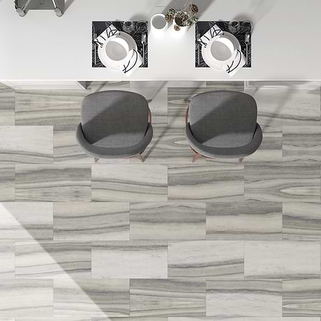 Skyline Gray 12x24 Polished Marble Tile