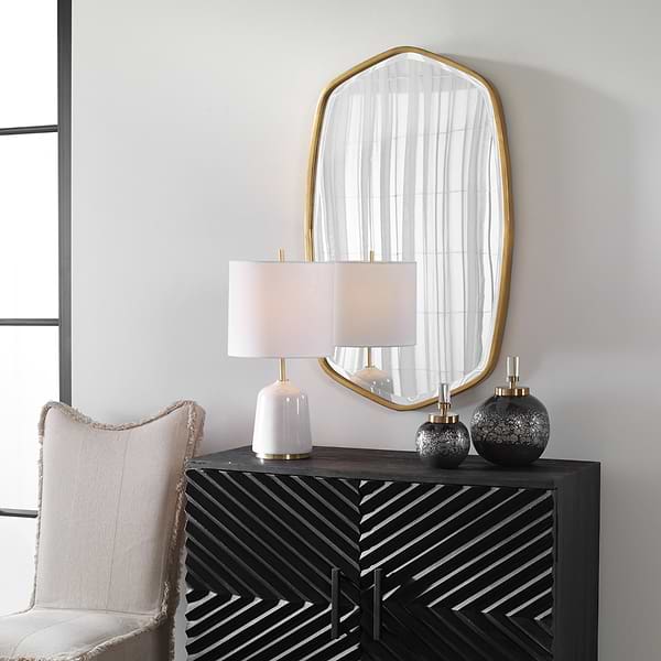 Ayelet Gold 22x36" Geometric Mirror