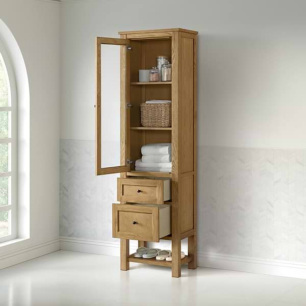 James Martin Vanities Breckenridge Light Natural Oak 22x80 Linen Cabinet
