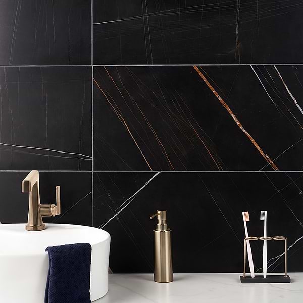 Nero Dorato 12x24 Honed Marble Tile
