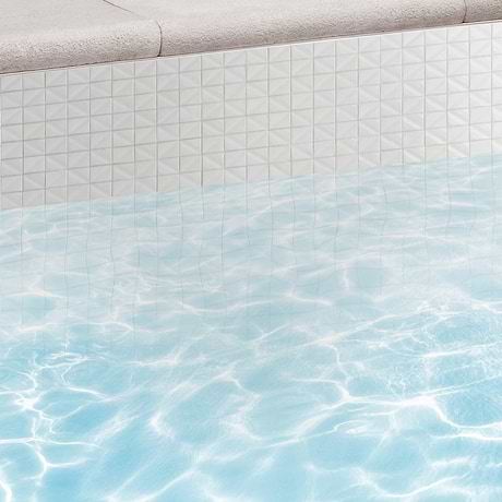Ohana Prelude Satin 1x2" White Polished Glass Mosaic Tile