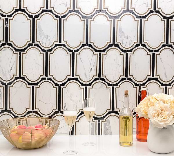 Inara Cavalier Brass And Marble Tile