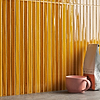 Kanbina Mustard Yellow 5x18 Crackled Glossy Ceramic Mosaic Tile
