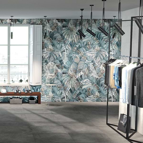 Monet Rain Forest Blue 24x48 Artisan Decor Matte Porcelain Wall Tile