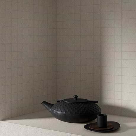 Hikari Paper Cream 2x2 Limestone Look Matte Mosaic Tile