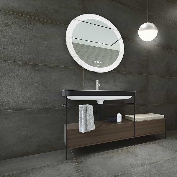 Angela Harris Flatiron Graphite 24x48 Semi-Polished Porcelain Tile